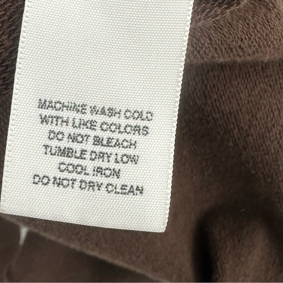 VTG Y2K Lucky Brand Long Cardigan Sweater Tie Hood Peace Sign Medium | AP581 - Picture 7 of 8